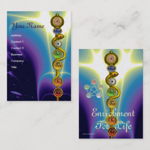 ROD VAN ASCLEPIUS,7 CHAKRAS,YOGA,SPIRITUELE ENERGI VISITEKAARTJE
