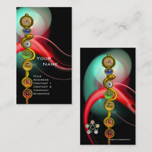 ROD VAN ASCLEPIUS,7 CHAKRAS,YOGA,SPIRITUELE ENERGI VISITEKAARTJE