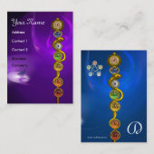 ROD VAN ASCLEPIUS,7 CHAKRAS,YOGA,SPIRITUELE ENERGI VISITEKAARTJE (Voorkant / Achterkant)
