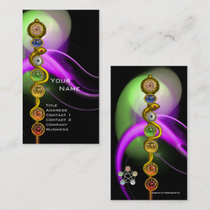 ROD VAN ASCLEPIUS,7 CHAKRAS,YOGA,SPIRITUELE ENERGI VISITEKAARTJE