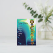 ROD VAN ASCLEPIUS,7 CHAKRAS,YOGA,SPIRITUELE ENERGI VISITEKAARTJE (Staand voorkant)