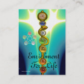 ROD VAN ASCLEPIUS,7 CHAKRAS,YOGA,SPIRITUELE ENERGI VISITEKAARTJE (Achterkant)