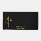 Rod van Asclepius Classy Medical Gold op wit Bureaumat (Voorkant)