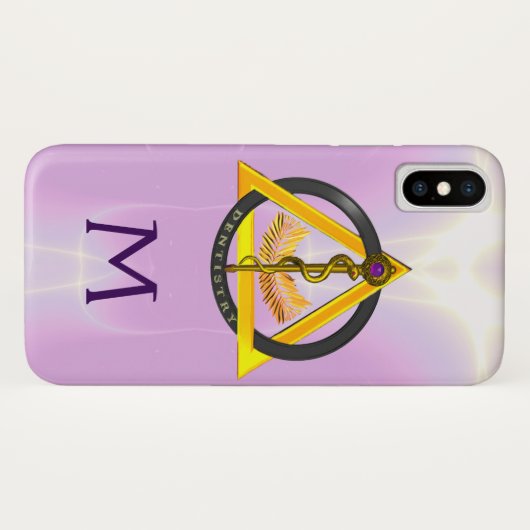 ROD VAN ASCLEPIUS DENTIST DENTISTRY MONOGRAM Case-Mate iPhone CASE (Achterkant (horizontaal))