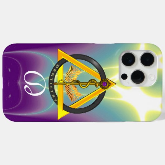 ROD VAN ASCLEPIUS DENTIST DENTISTRY MONOGRAM Case-Mate iPhone CASE (Achterkant (horizontaal))