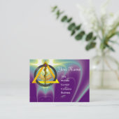 ROD VAN ASCLEPIUS DENTIST DENTISTRY MONOGRAM VISITEKAARTJE (Staand voorkant)