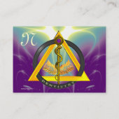 ROD VAN ASCLEPIUS DENTIST DENTISTRY MONOGRAM VISITEKAARTJE (Achterkant)