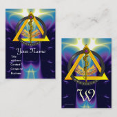 ROD VAN ASCLEPIUS DENTIST DENTISTRY MONOGRAM VISITEKAARTJE (Voorkant / Achterkant)