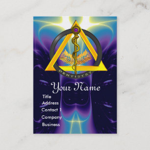 ROD VAN ASCLEPIUS DENTIST DENTISTRY MONOGRAM VISITEKAARTJE