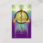 ROD VAN ASCLEPIUS DENTIST DENTISTRY MONOGRAM VISITEKAARTJE (Achterkant)