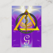 ROD VAN ASCLEPIUS DENTIST DENTISTRY MONOGRAM VISITEKAARTJE (Achterkant)