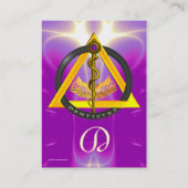 ROD VAN ASCLEPIUS DENTIST DENTISTRY MONOGRAM VISITEKAARTJE (Achterkant)