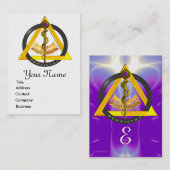 ROD VAN ASCLEPIUS DENTIST DENTISTRY PEARL MONOGRAM VISITEKAARTJE (Voorkant / Achterkant)