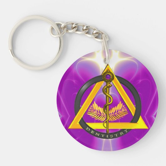 ROD VAN ASCLEPIUS DENTIST DENTISTRY SLEUTELHANGER (Voorkant)