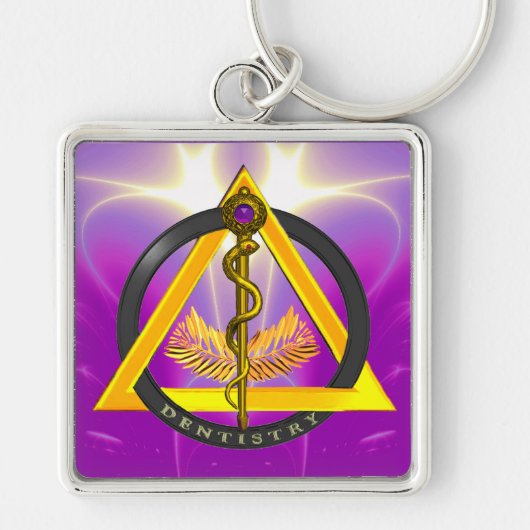 ROD VAN ASCLEPIUS DENTIST DENTISTRY SLEUTELHANGER (Voorkant)