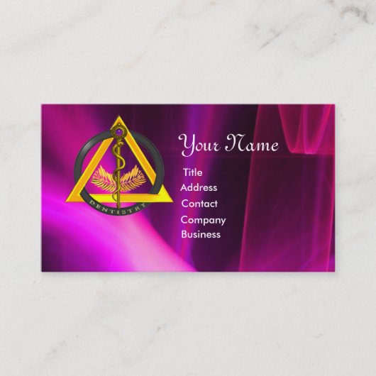 ROD VAN ASCLEPIUS DENTIST DENTISTRY VISITEKAARTJE (Voorkant)