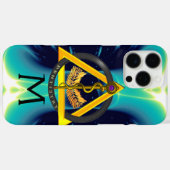 ROD VAN ASCLEPIUS DENTISTRIE MONOGRAM, blauw Case-Mate iPhone Case (Achterkant (horizontaal))