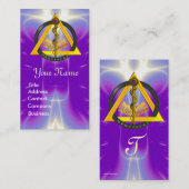 ROD VAN ASCLEPIUS DENTISTRIE MONOGRAM PEARL VISITEKAARTJE (Voorkant / Achterkant)