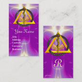 ROD VAN ASCLEPIUS DENTISTRIE MONOGRAM PEARL VISITEKAARTJE (Voorkant / Achterkant)