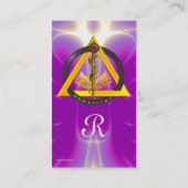 ROD VAN ASCLEPIUS DENTISTRIE MONOGRAM PEARL VISITEKAARTJE (Achterkant)