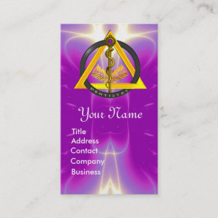 ROD VAN ASCLEPIUS DENTISTRIE MONOGRAM PEARL VISITEKAARTJE