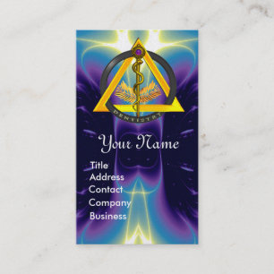 ROD VAN ASCLEPIUS DENTISTRIE MONOGRAM PEARL VISITEKAARTJE