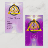 ROD VAN ASCLEPIUS DENTISTRIE MONOGRAM PEARL VISITEKAARTJE (Voorkant / Achterkant)