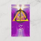 ROD VAN ASCLEPIUS DENTISTRIE MONOGRAM PEARL VISITEKAARTJE (Achterkant)