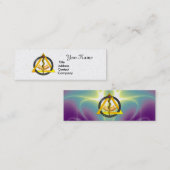 ROD VAN ASCLEPIUS DENTISTRY GOLD METALLIC MINI VISITEKAARTJE (Voorkant / Achterkant)