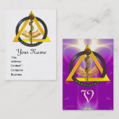 ROD VAN ASCLEPIUS DENTISTRY GOLD MONOGRAM VISITEKAARTJE (Voorkant / Achterkant)