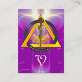 ROD VAN ASCLEPIUS DENTISTRY GOLD MONOGRAM VISITEKAARTJE (Achterkant)