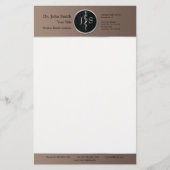 Rod van Asclepius Medical Classy Noble Silver Briefpapier (Voorkant)