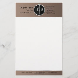 Rod van Asclepius Medical Classy Noble Silver Briefpapier