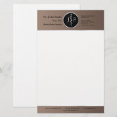 Rod van Asclepius Medical Classy Noble Silver Briefpapier (Voorkant / Achterkant)