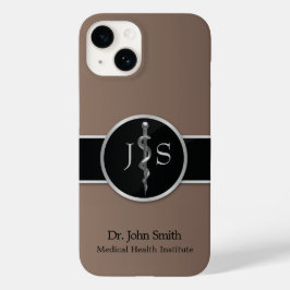 Rod van Asclepius Medical Classy Noble Silver Case-Mate iPhone 14 Hoesje