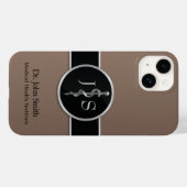 Rod van Asclepius Medical Classy Noble Silver Case-Mate iPhone Case (Achterkant (horizontaal))