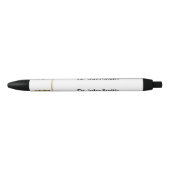 Rod van Asclepius Medical Gold op White Classy Zwarte Inkt Pen (Voorkant)