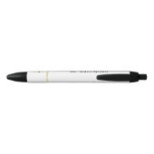 Rod van Asclepius Medical Gold op White Classy Zwarte Inkt Pen (Achterkant)