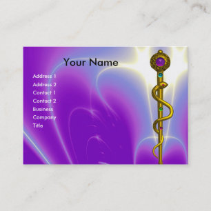 ROD VAN ASCLEPIUS Medical Healing Gold Ultra Viole Visitekaartje
