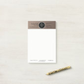 Rod van Asclepius Medical Silver Noble Classy Post-it® Notes (Op bureau)