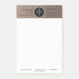 Rod van Asclepius Medical Silver Noble Classy Post-it® Notes