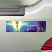 ROD VAN ASCLEPIUS MET 7 CHAKRAS, SPIRITUELE ENERGI BUMPERSTICKER (Op auto)