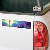 ROD VAN ASCLEPIUS MET 7 CHAKRAS, SPIRITUELE ENERGI BUMPERSTICKER (Op Truck)