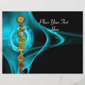 ROD VAN ASCLEPIUS MET 7 CHAKRAS, SPIRITUELE ENERGI FLYER (Voorkant)