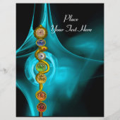 ROD VAN ASCLEPIUS MET 7 CHAKRAS, SPIRITUELE ENERGI FLYER (Achterkant)