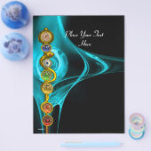 ROD VAN ASCLEPIUS MET 7 CHAKRAS, SPIRITUELE ENERGI FLYER (Enkel)