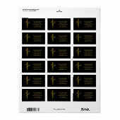Rod voor medische lasthebber van Asclepius Gold op Etiket (Full Sheet)