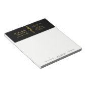 Rod voor medische lasthebber van Asclepius Gold op Notitieblok (Schuin)