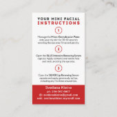 Rodan en Fields Merry Kissmas Mini Facial Cards Visitekaartje (Achterkant)