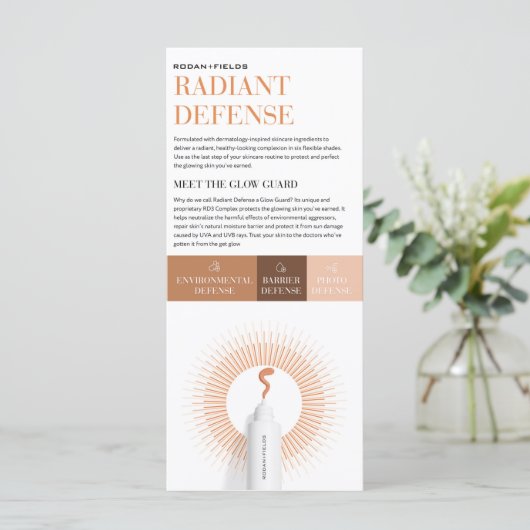 Rodan en Fields Radiant Defence Flyer (Staand voorkant)